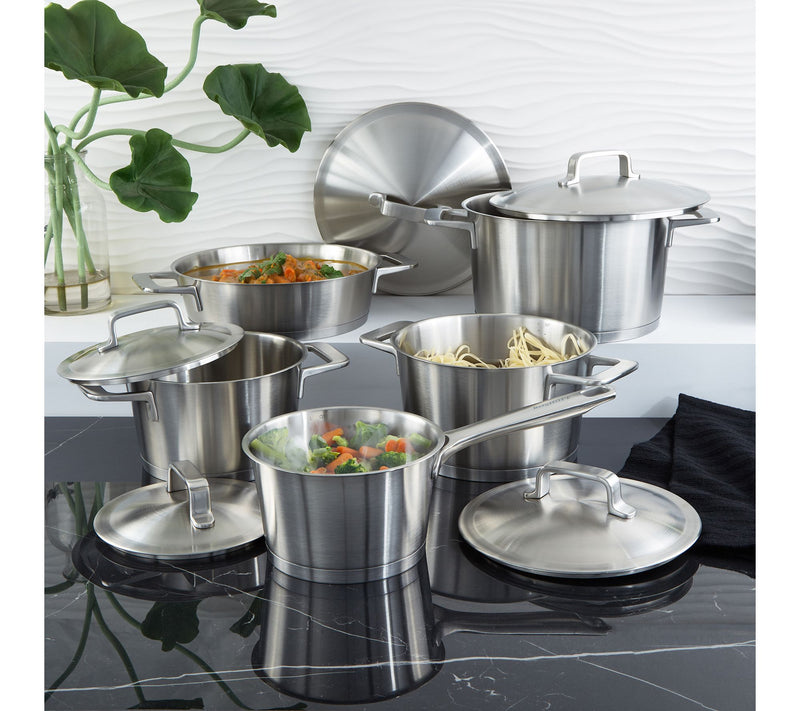 BergHOFF Meta 10pc Recycled 18/10 Stainless Steel Cookware Set — View 2