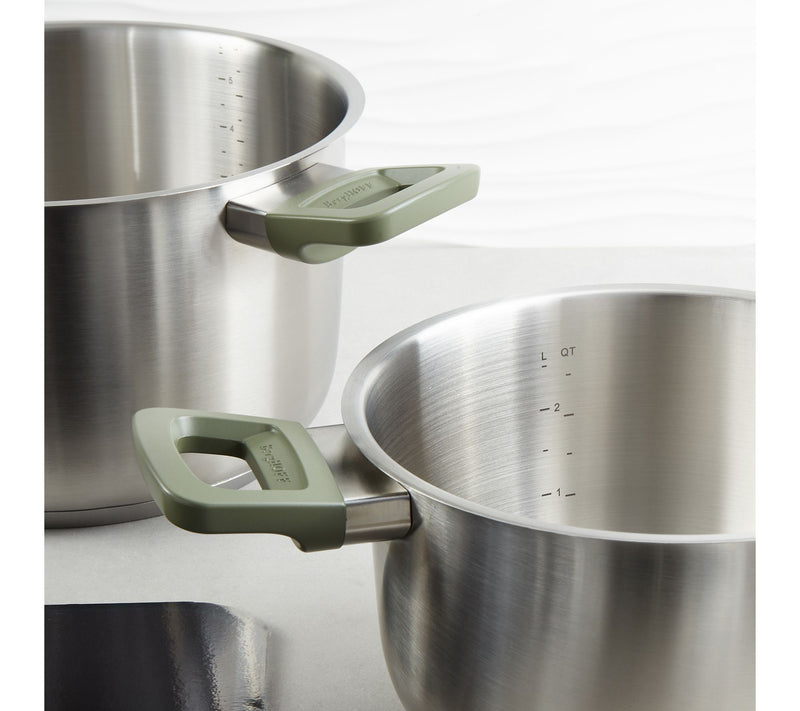 BergHOFF Bolt 8pc Recycled Stainless Steel Cookware Set — View 3