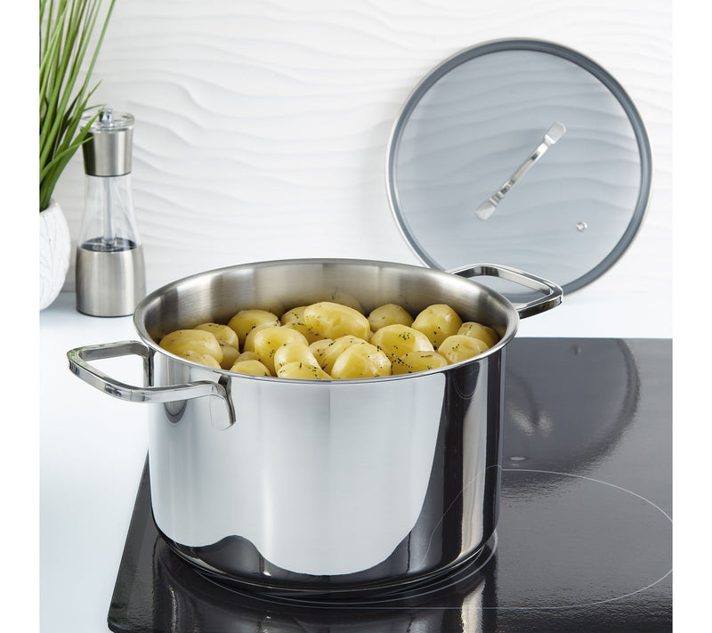 BergHOFF Helix Recycled 18/10 Stainless Steel 10"Stock pot 7qt — View 7