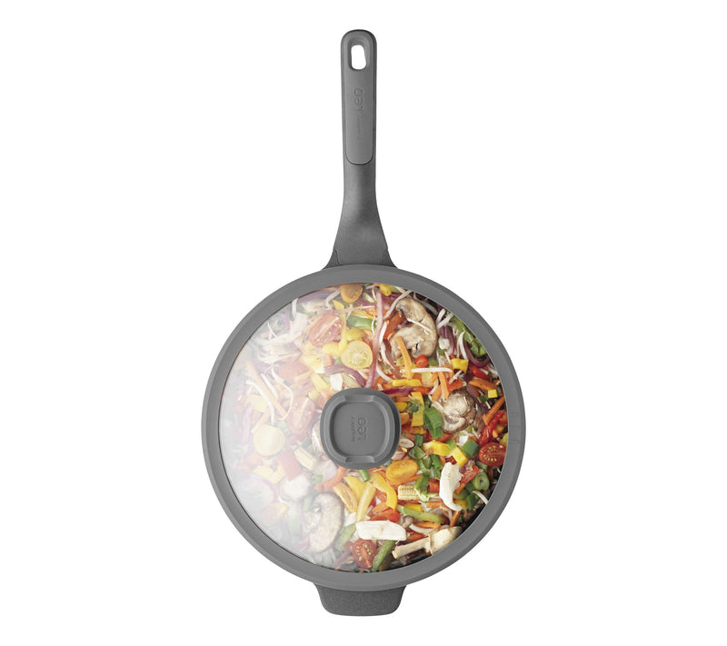 BergHOFF Stone+ Nonstick Ceramic 11" Wok Pan with Lid 4.6qt — View 5