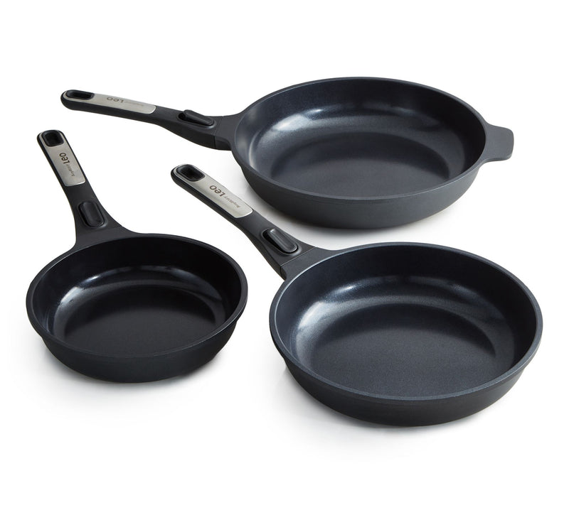 BergHOFF Phantom 3-Pc Nonstick Ceramic Fry PanSet, Recycled — Main view