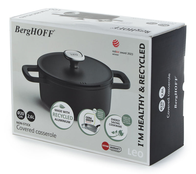 BergHOFF Phantom Nonstick Ceramic 8" Stockpot 2.7qt., Recycled — View 8