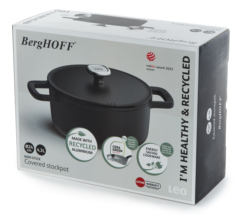 BergHOFF Phantom Nonstick Ceramic 10" Stockpot4.5qt. Recycled — View 8