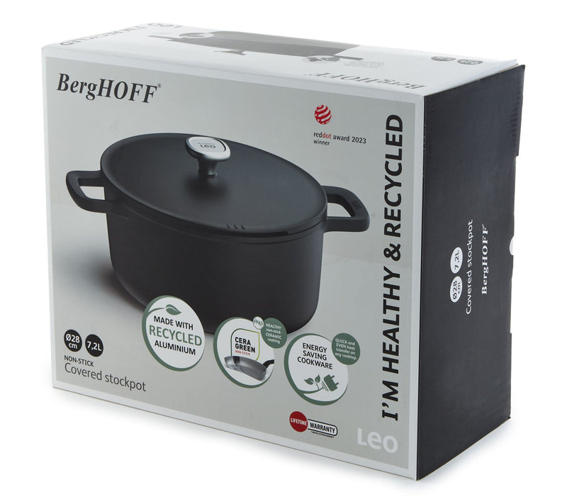 BergHOFF Phantom Nonstick Ceramic 11" Stockpot7.6qt.,Recycled — View 8