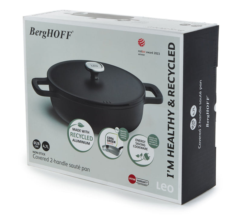 BergHOFF Phantom Nonstick Ceramic 11" Saute Pan5qt., Recycled — View 8