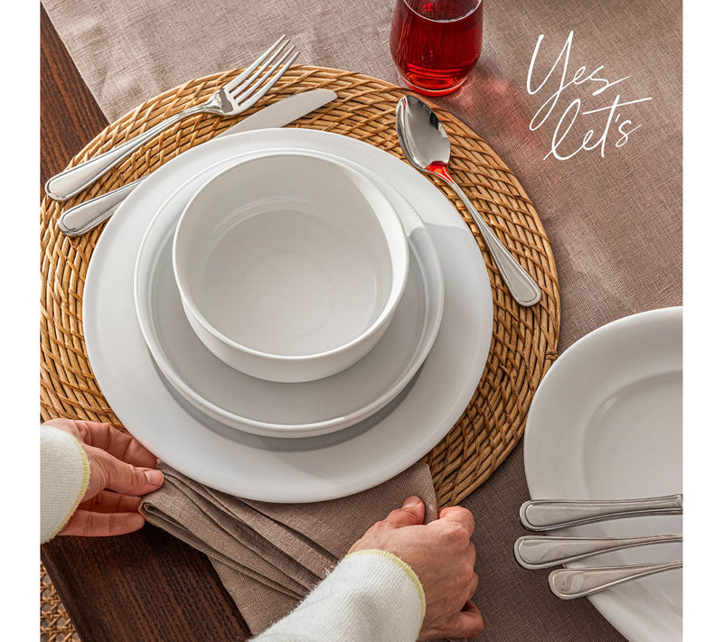 over&back Rimmed 12-Piece Semi-Matte Stonewareinnerware Set — View 5