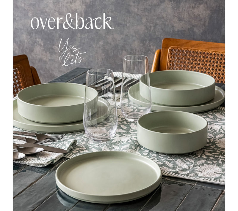 over&back Stackable 16-Piece Semi-Matte Stoneware Dinnerware — View 6
