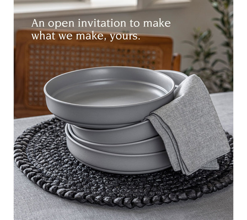 over&back Rimmed 32oz Semi-Matte Stoneware Dinner Bowls — View 6