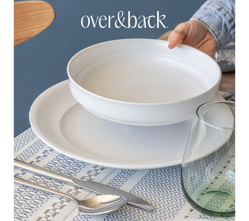 over&back Rimmed 32oz Semi-Matte Stoneware Dinner Bowls — View 5