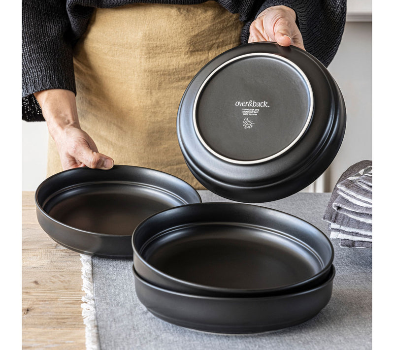 over&back Rimmed 32oz Semi-Matte Stoneware Dinner Bowls — View 7