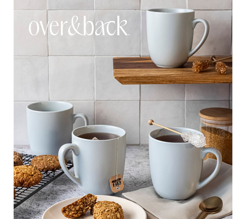 over&back Coupe 15oz Semi-Matte Stoneware Mugs,Set of 4 — View 4