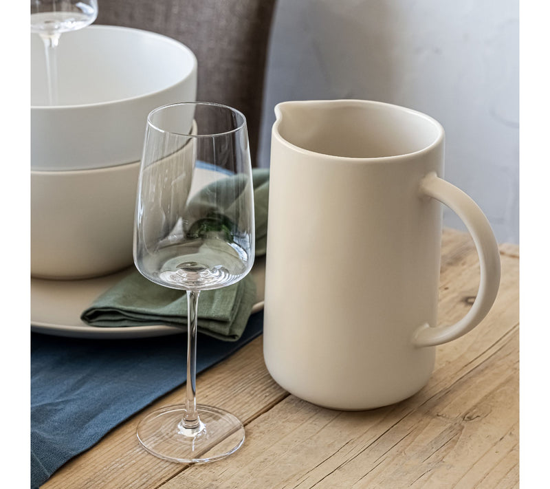 over&back Coupe Semi-Matte Stoneware 42oz Pitcher — View 7