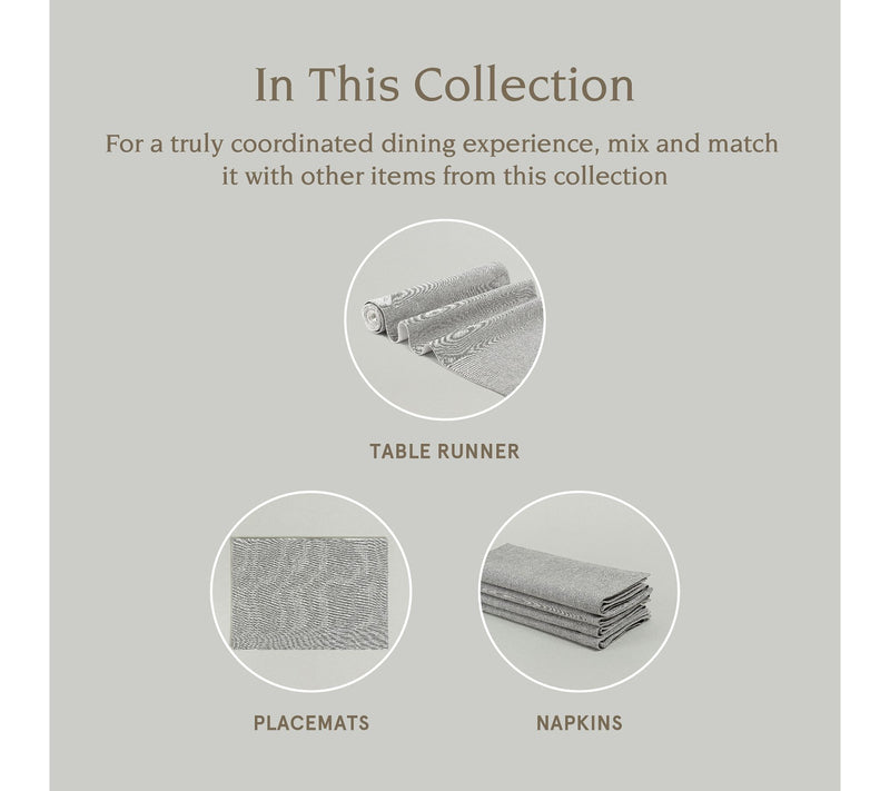 over&back Woven Chambray Cotton Table Runner- Machine Washabl — View 4