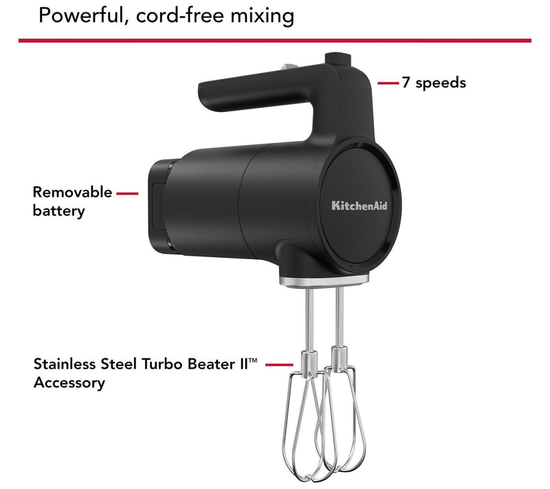 KitchenAid Go Cordless Hand Mixer with Battery — View 2