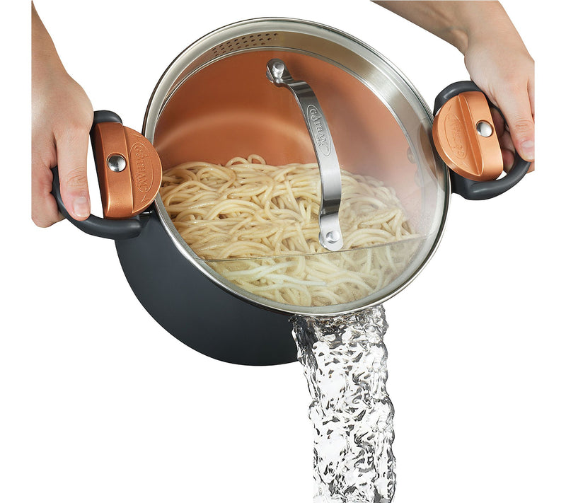 Gotham Steel 5 Qt Nonstick Pasta Pot with Twist& Lock Handles — Main view