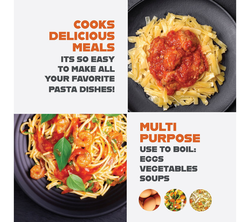 Gotham Steel 5 Qt Nonstick Pasta Pot with Twist& Lock Handles — View 7