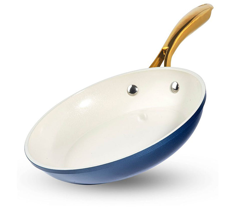 Gotham Steel Navy 12'' Nonstick Fry Pan with Gold Handles — Main view