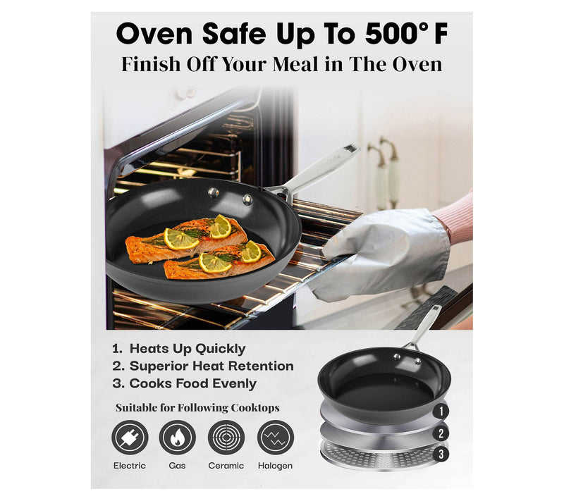 Gotham Steel Pro 2X Ultra Nonstick 10'' and 12'' Fry Pan Set — View 8