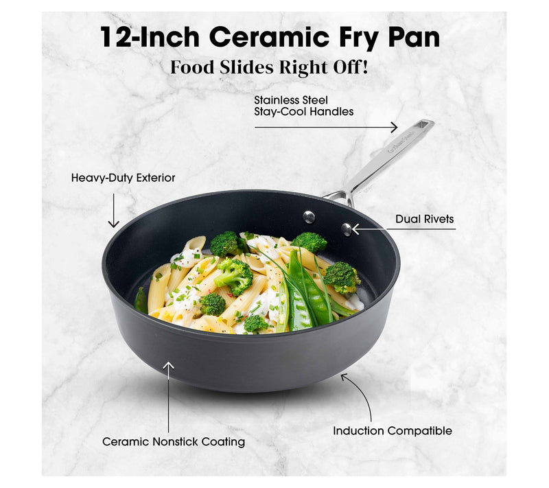 Gotham Steel Pro 2X Ultra Ceramic Nonstick 4-qtDeep Saute Pan — View 4