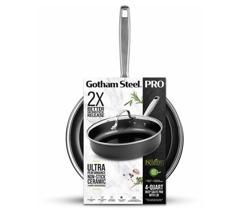 Gotham Steel Pro 2X Ultra Ceramic Nonstick 4-qtDeep Saute Pan — View 10