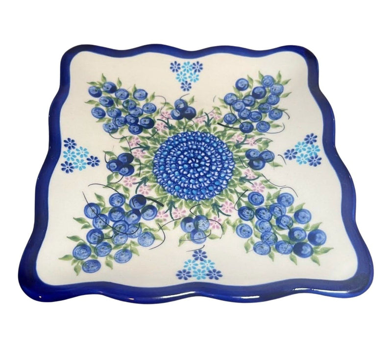 Lidia's Polish Pottery Ruffle Cookie Plate — View 4