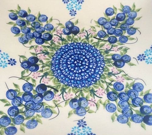 Lidia's Polish Pottery Ruffle Cookie Plate — View 2