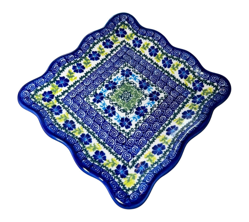 Lidia's Polish Pottery Ruffle Cookie Plate — View 5