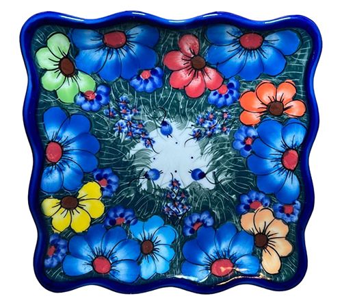 Lidia's Polish Pottery Ruffle Cookie Plate — View 10