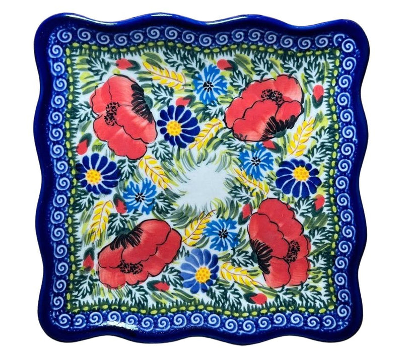 Lidia's Polish Pottery Ruffle Cookie Plate — View 15