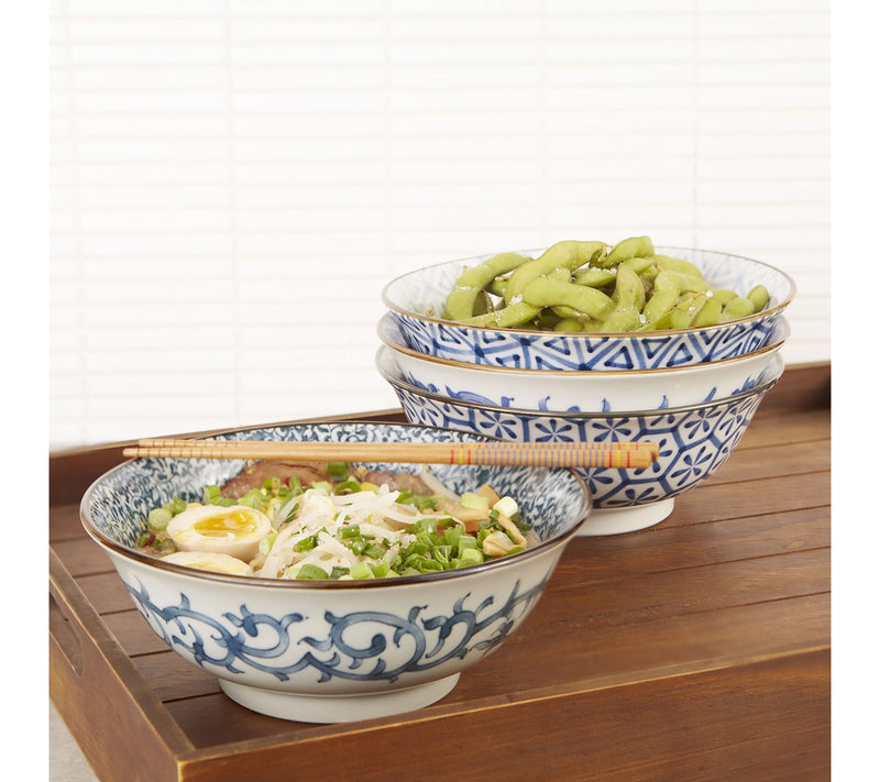 RSVP Set of 4 Japanese Porcelain Bowls 32 oz — View 2