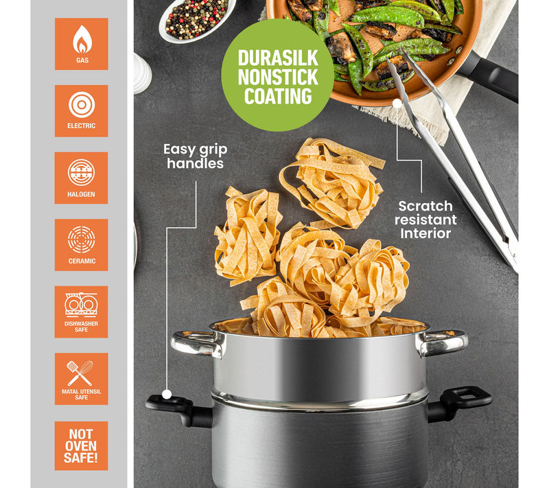 Gotham Steel Pro Premier 17 Piece Nonstick Cookware Set — View 7