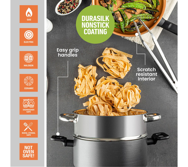 Gotham Steel Pro Premier 10 Piece Nonstick Cookware Set — View 7