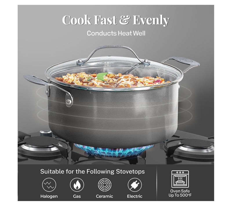 Gotham Steel Graphite 12 Piece Nonstick CeramicCookware Set — View 6