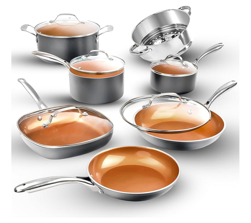 Gotham Steel Graphite 12 Piece Nonstick CeramicCookware Set — View 3