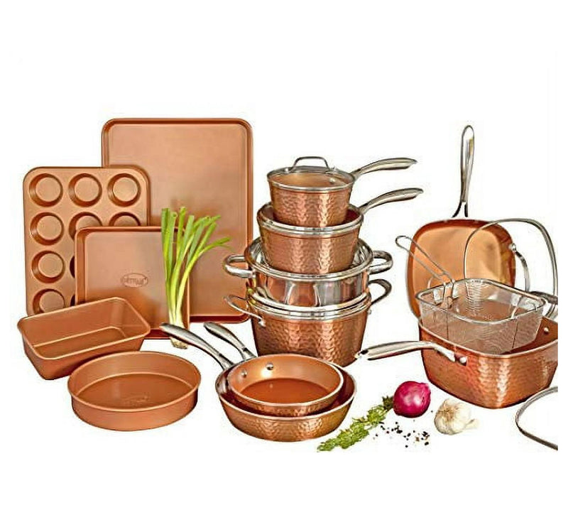 Gotham Steel Hammered 20 Piece Nonstick Cookware Bakeware Set — Main view