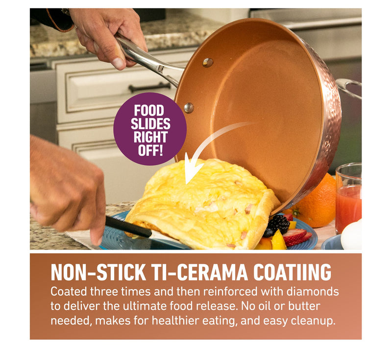 Gotham Steel Hammered 3 Piece Nonstick CeramicFrying Pan Set — View 7