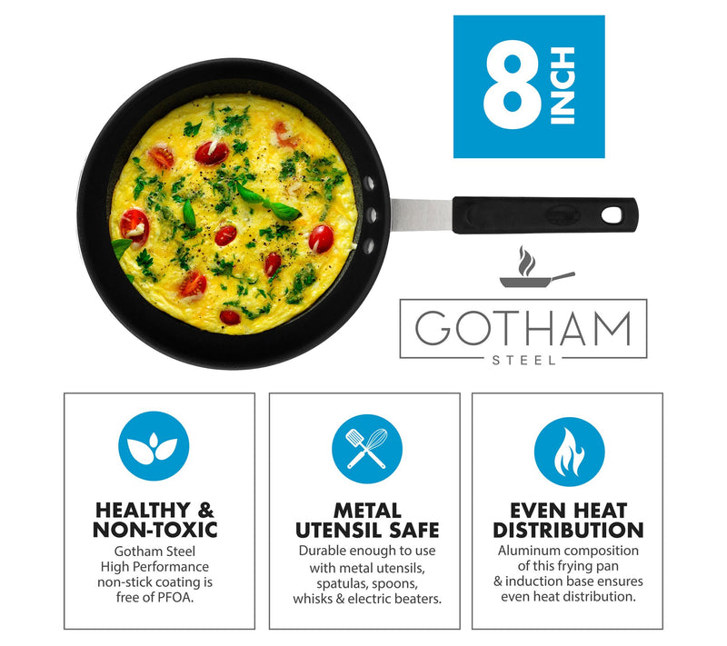 Gotham Steel Professional Series Nonstick Ceramic 8'' Fry Pan — View 6