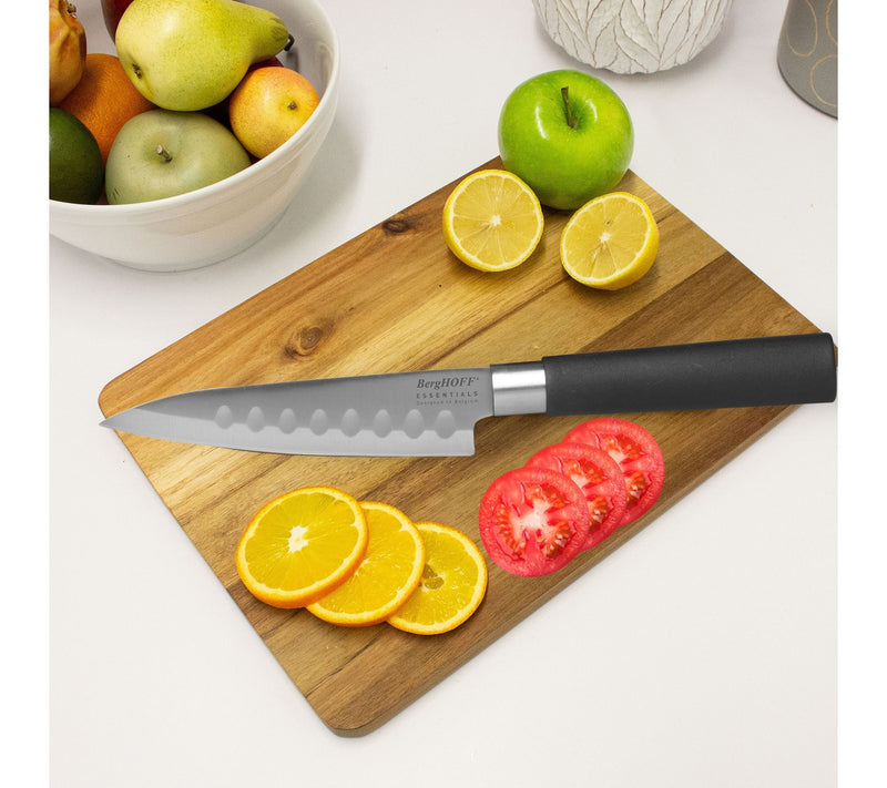 BergHOFF DiNA Codon Stainless Steel Scalloped Santoku Knife 5" — View 6