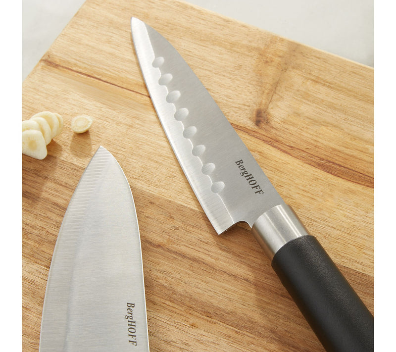 BergHOFF DiNA Codon Stainless Steel Scalloped Santoku Knife 5" — View 3