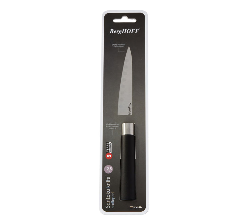 BergHOFF DiNA Codon Stainless Steel Scalloped Santoku Knife 5" — View 8