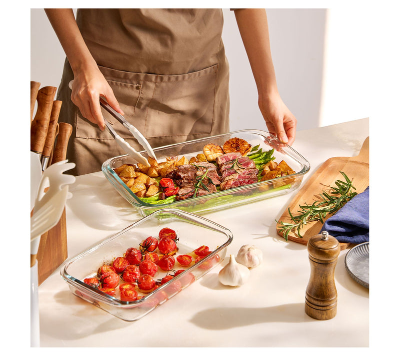 Sorbus Deep Glass Baking Dish Set with Lids (8-Piece) — View 2