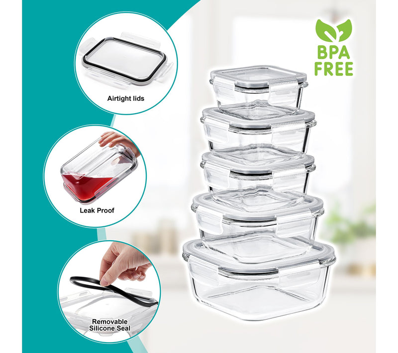 Sorbus 28-Piece Glass Food Storage Containers with Lids — View 6