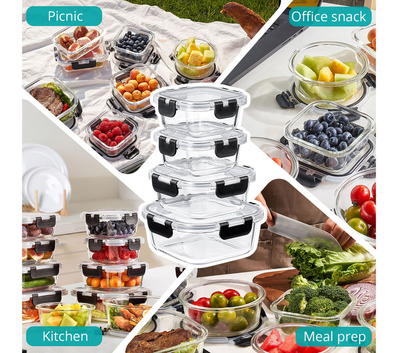 Sorbus 24-Piece Glass Food Storage Containers with Lids — View 8