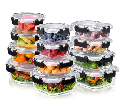 Sorbus 24-Piece Glass Food Storage Containers with Lids