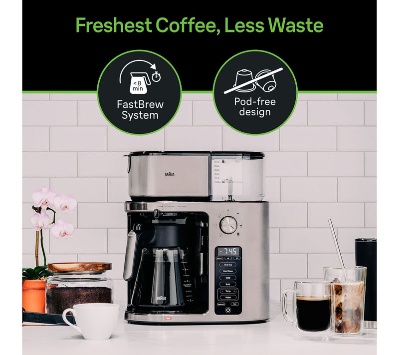 Braun MultiServe Plus 10- Cup Pod Free Drip Coffee Maker — View 6