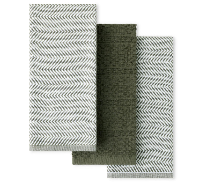 KitchenAid Evergreen Design Series Kitchen Towels 3-Pack — Main view