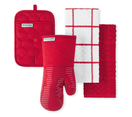 KitchenAid Quilted Cotton Terry Cloth 4-Piece Set