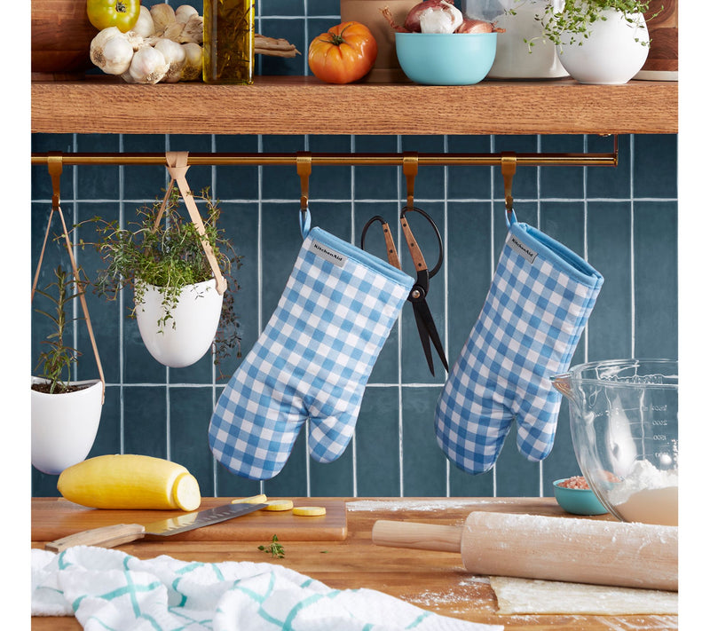 KitchenAid Gingham Oven Mitt 2-Pack Set — View 4