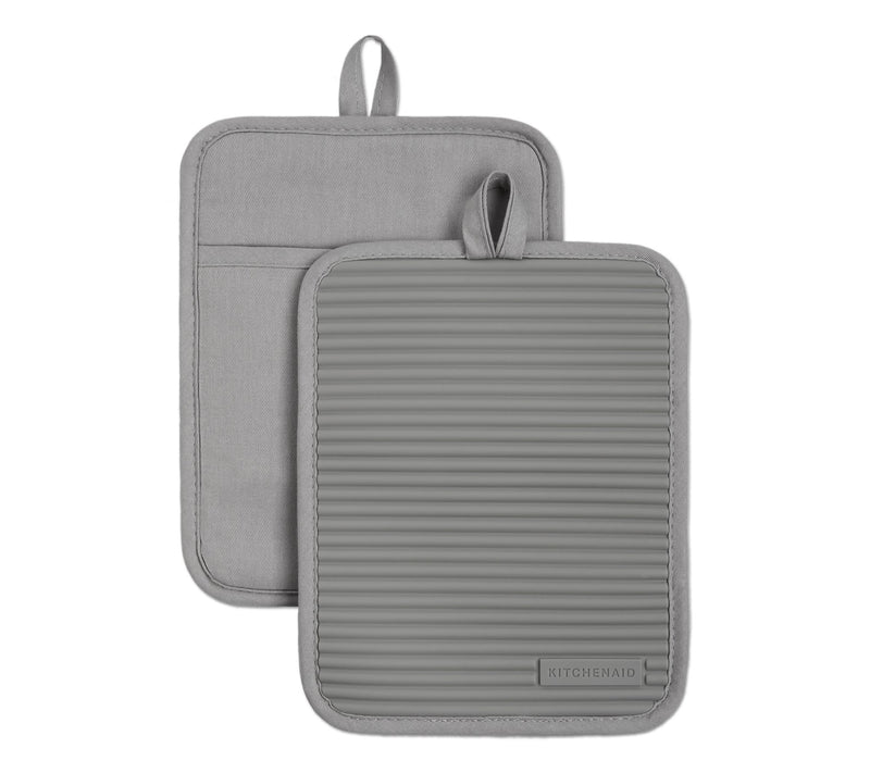 KitchenAid Ribbed Soft Silicone Pot Holder 2 Pack-Set — View 28