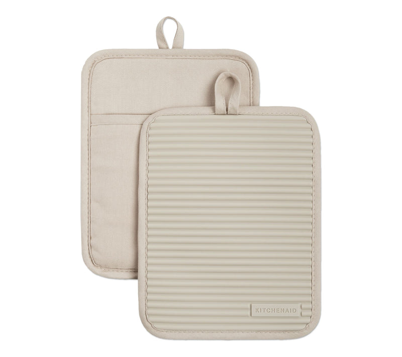 KitchenAid Ribbed Soft Silicone Pot Holder 2 Pack-Set — View 31